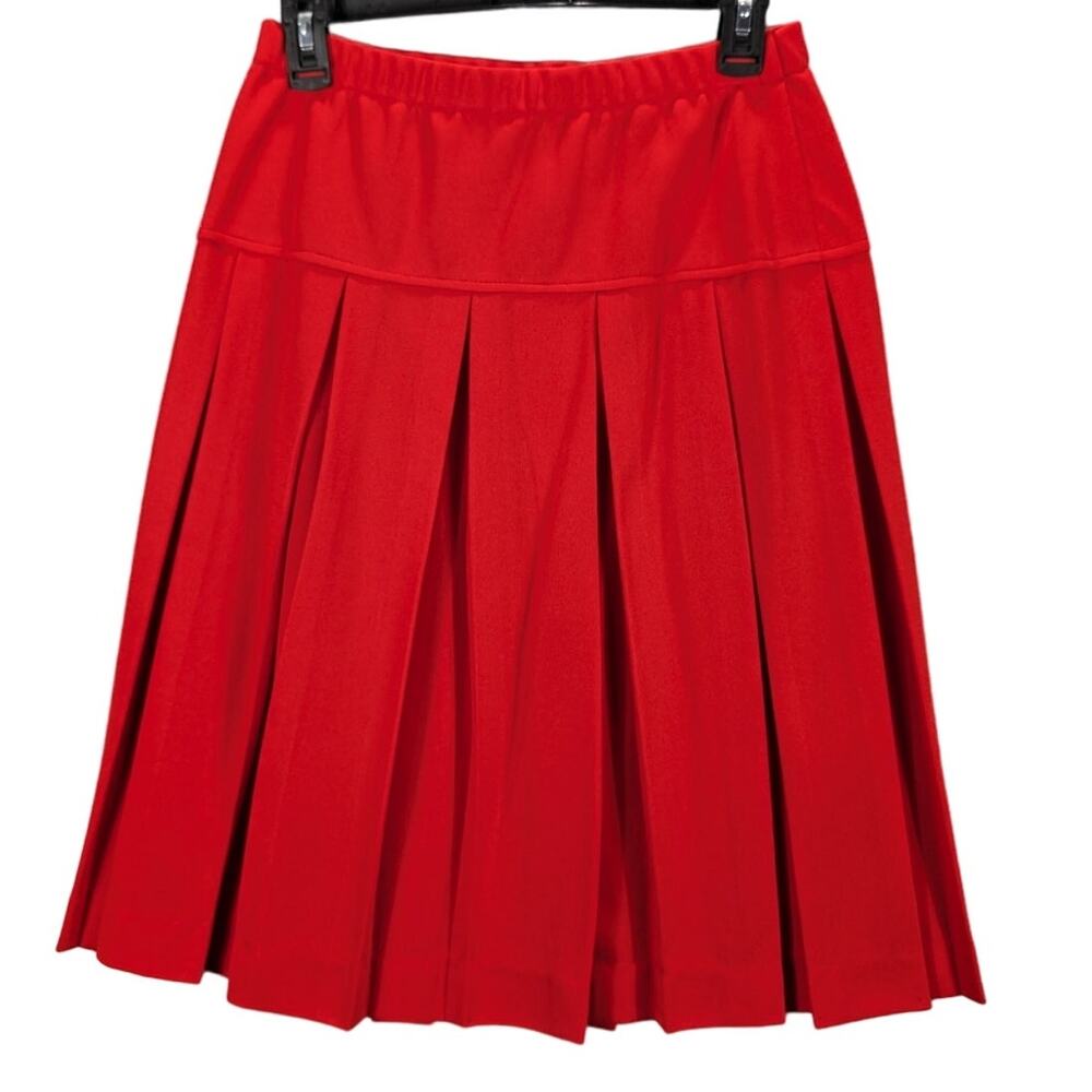 Chic Red A-Line Skirt